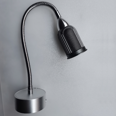 Contemporary Industrial Aluminum Gooseneck Cone LED Wall Sconce Lamp For Bedside Use