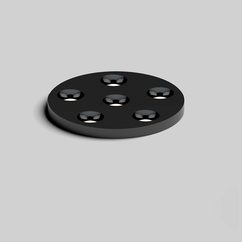 Modern Minimalist Iron Round LED Flush Mount Ceiling Light Spotlight For Living Room & Hallway