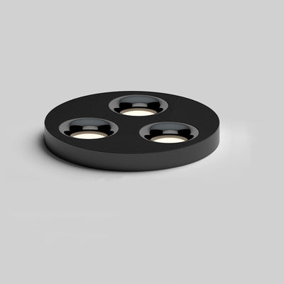 Modern Minimalist Iron Round LED Flush Mount Ceiling Light Spotlight For Living Room & Hallway