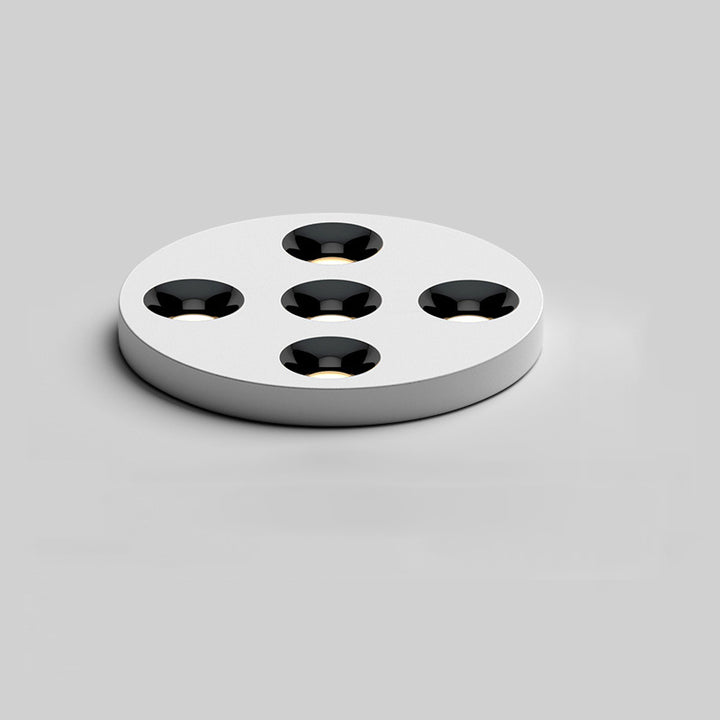Modern Minimalist Iron Round LED Flush Mount Ceiling Light Spotlight For Living Room &amp; Hallway