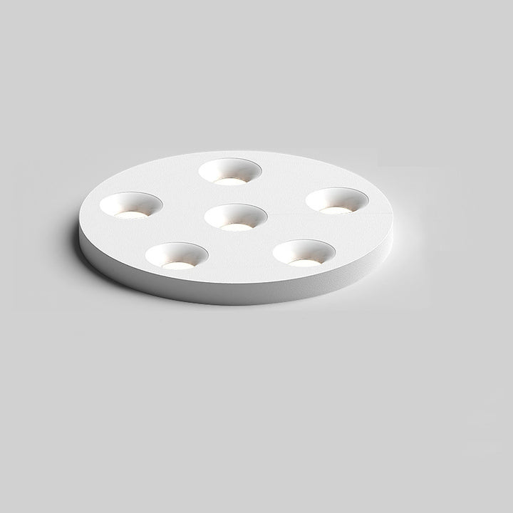 Modern Minimalist Iron Round LED Flush Mount Ceiling Light Spotlight For Living Room &amp; Hallway