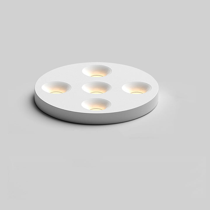 Modern Minimalist Iron Round LED Flush Mount Ceiling Light Spotlight For Living Room &amp; Hallway