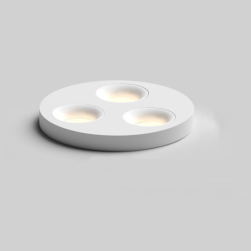 Modern Minimalist Iron Round LED Flush Mount Ceiling Light Spotlight For Living Room &amp; Hallway