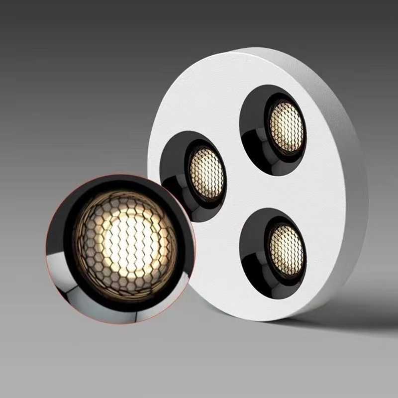 Modern Minimalist Iron Round LED Flush Mount Ceiling Light Spotlight For Living Room & Hallway