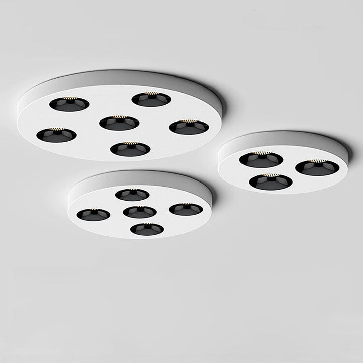 Moderna lámpara de techo empotrada redonda de hierro minimalista con LED para sala de estar y pasillo 