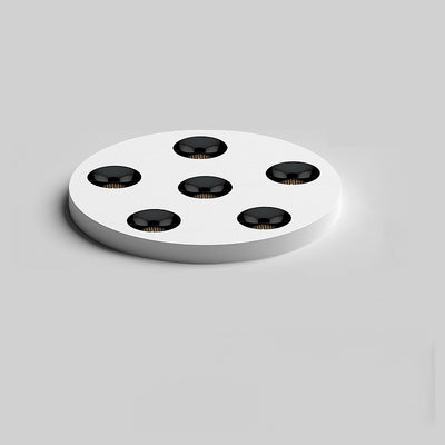 Modern Minimalist Iron Round LED Flush Mount Ceiling Light Spotlight For Living Room & Hallway