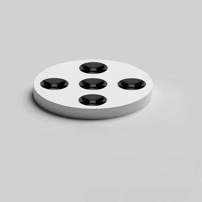 Modern Minimalist Iron Round LED Flush Mount Ceiling Light Spotlight For Living Room & Hallway
