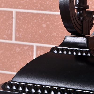 Lámpara de Aplique de Pared Estilo Linterna de 1 Luz de Aluminio y Vidrio Impermeable Tradicional Europea para Patio y Jardín Exterior 