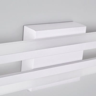 Modern Minimalist Iron & Acrylic Rectangular LED Wall Sconce Lamp Vanity Light For Bathroom