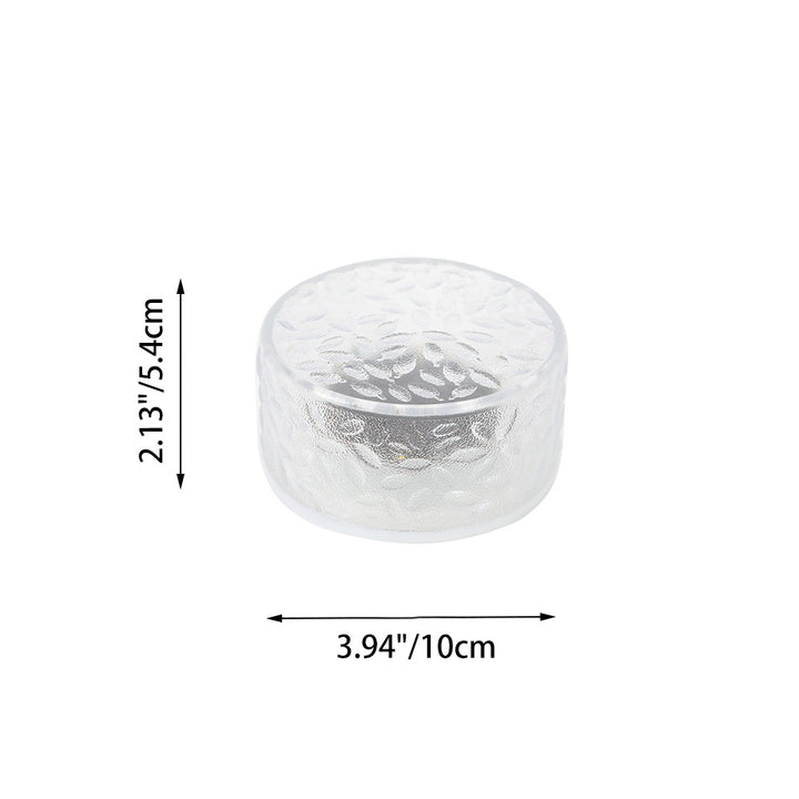 Modern Art Deco Solar Waterproof ABS Plastic Round Ice Brick LED Outdoor Light Landscape Lighting For Garden &amp; Outdoor Patio