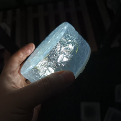 Moderne Art Deco Solar Wasserdichte ABS Kunststoff Runde Eisziegel LED Außenleuchte Landschaftsbeleuchtung Für Garten & Außenpatio 
