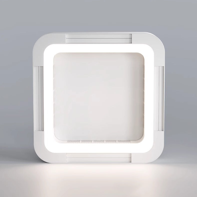 Moderne Einfachheit ABS Acryl Hardware Quadrat LED Deckenventilator Licht Kronleuchter für Schlafzimmer 