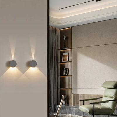 Moderne minimalistische Aluminium runde dreieckige Balken LED-Wandleuchte für den Flur 