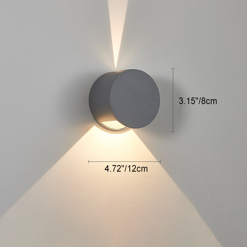 Moderne minimalistische Aluminium runde dreieckige Balken LED-Wandleuchte für den Flur 