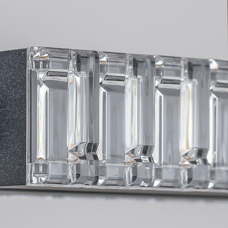 Modern Luxury Metal Aluminum Acrylic Linear Striped LED Chandelier Island Light For Dining Room