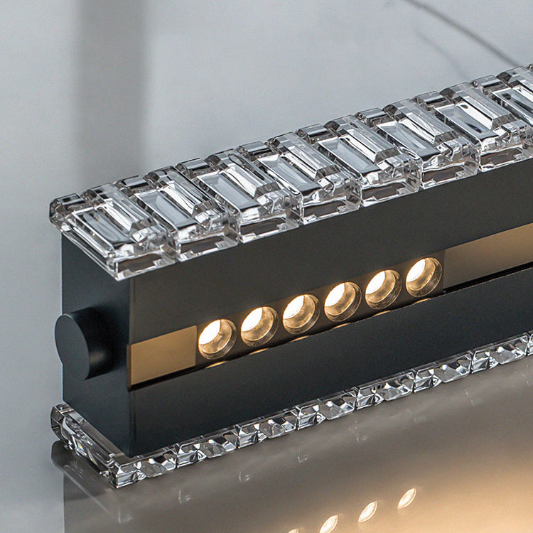 Lustre à LED linéaire rayé en métal aluminium acrylique de luxe moderne pour salle à manger 