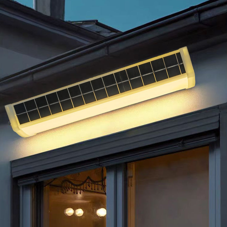 Moderne Einfachheit Solar Wasserdichte Aluminium Plastik Rechteckige LED Wandleuchte Für Außenbereich Terrasse 