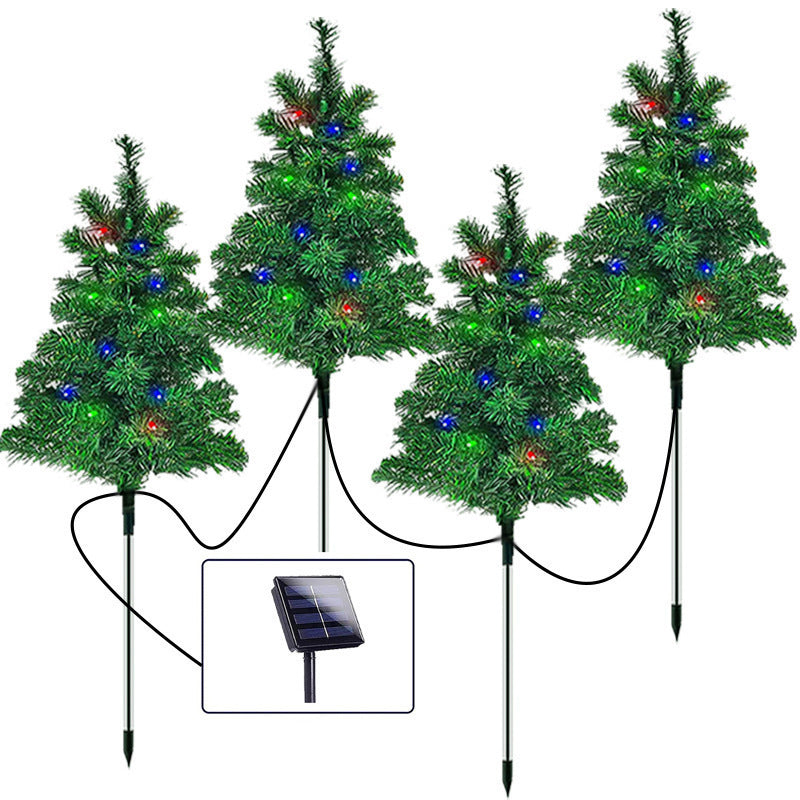 Art déco moderne solaire étanche PVC guirlande lumineuse LED de Noël pour extérieur, lumière de jardin 