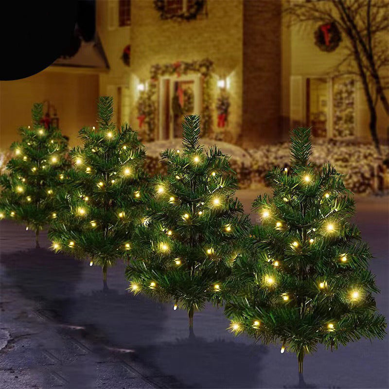 Art déco moderne solaire étanche PVC guirlande lumineuse LED de Noël pour extérieur, lumière de jardin 