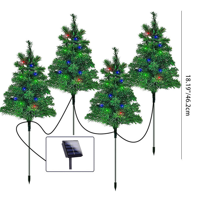 Art déco moderne solaire étanche PVC guirlande lumineuse LED de Noël pour extérieur, lumière de jardin 