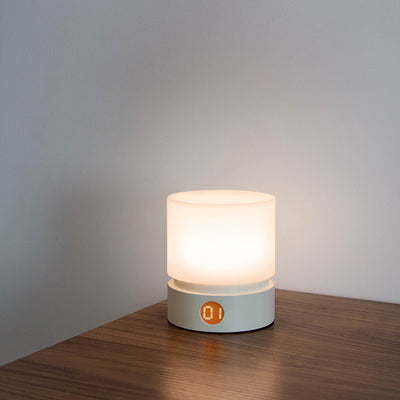 Contemporary Nordic Timer Rechargeable ABS HIPS Silica Cylinder LED Table Lamp Night Light For Bedside