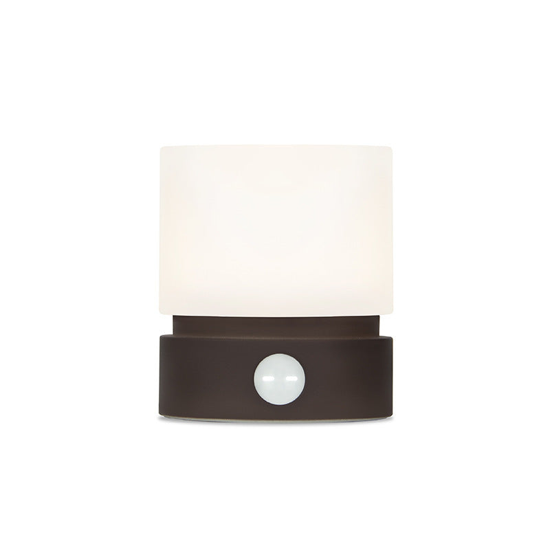 Contemporary Nordic Timer Rechargeable ABS HIPS Silica Cylinder LED Table Lamp Night Light For Bedside
