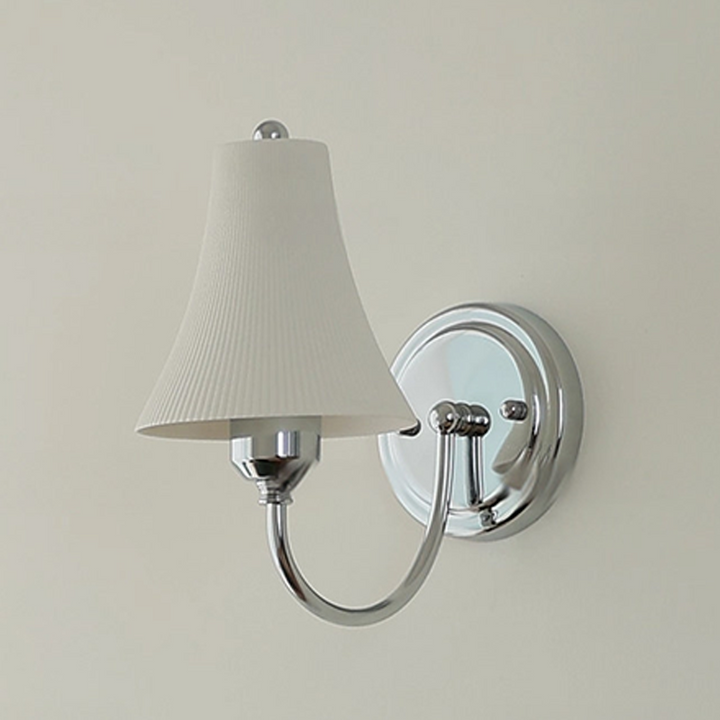 Traditional French Round Iron Ceramic 1-Light Slim Waist-Shaped Wall Sconce Lamp For Bedroom