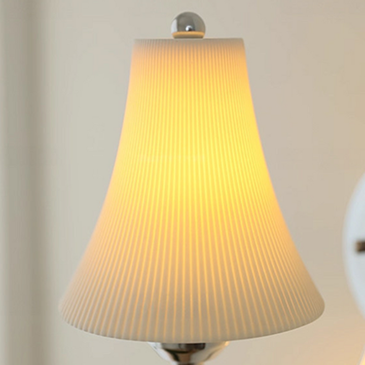 Traditional French Round Iron Ceramic 1-Light Slim Waist-Shaped Wall Sconce Lamp For Bedroom