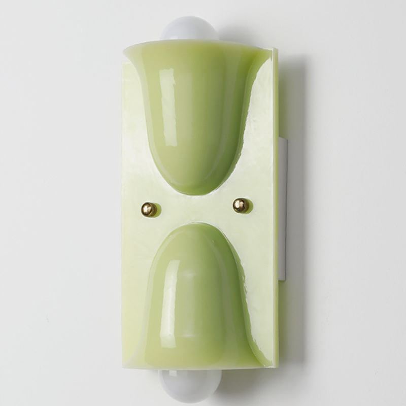 Traditional Vintage Square Resin 1/2-Light Bell-Shaped Wall Sconce Lamp For Bedroom