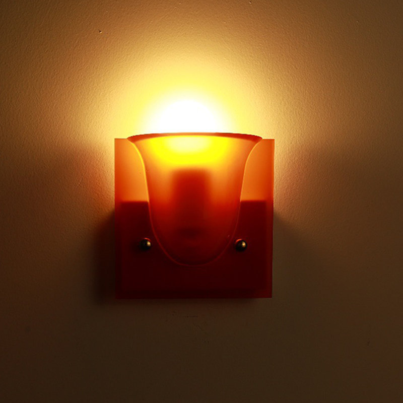 Traditional Vintage Square Resin 1/2-Light Bell-Shaped Wall Sconce Lamp For Bedroom