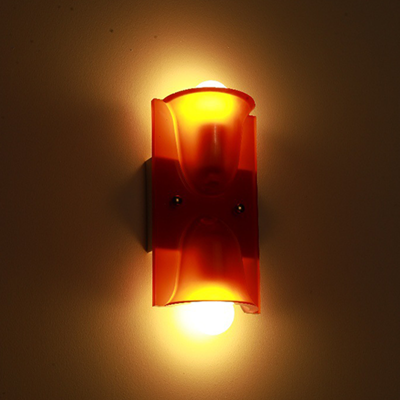 Traditional Vintage Square Resin 1/2-Light Bell-Shaped Wall Sconce Lamp For Bedroom