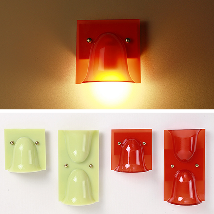 Traditional Vintage Square Resin 1/2-Light Bell-Shaped Wall Sconce Lamp For Bedroom