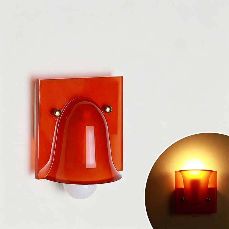 Traditional Vintage Square Resin 1/2-Light Bell-Shaped Wall Sconce Lamp For Bedroom