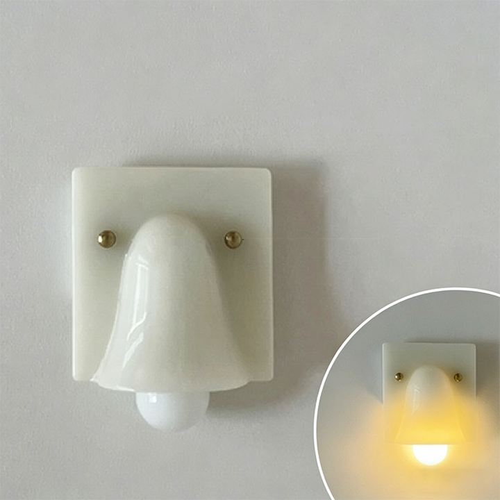 Traditional Vintage Square Resin 1/2-Light Bell-Shaped Wall Sconce Lamp For Bedroom