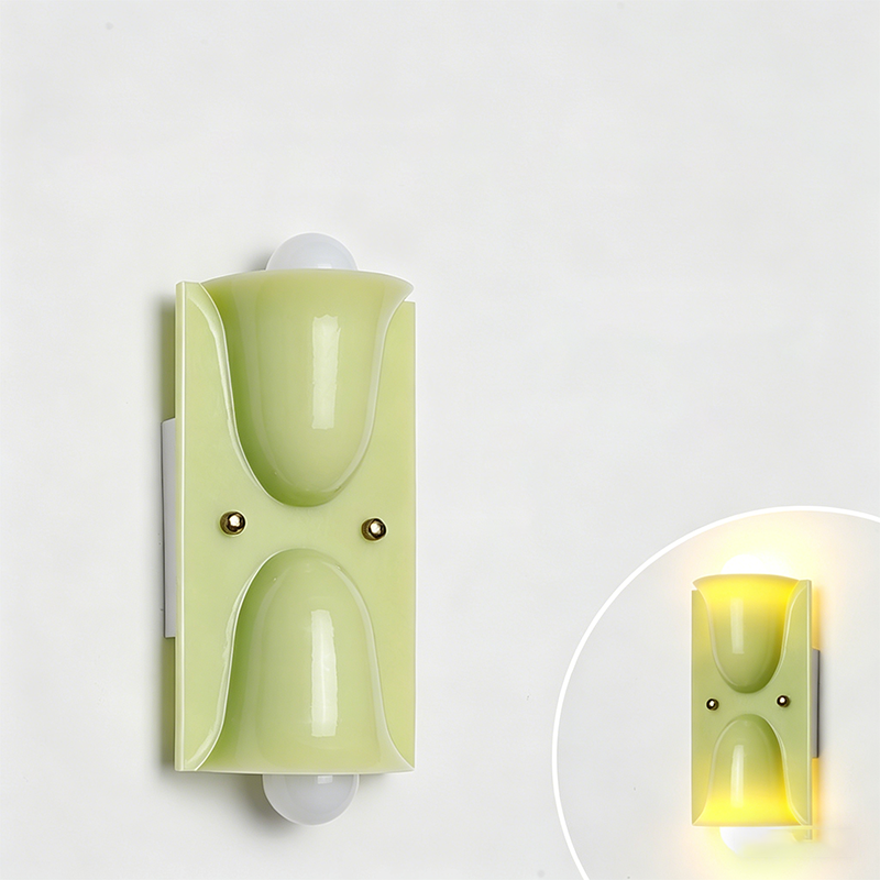 Traditional Vintage Square Resin 1/2-Light Bell-Shaped Wall Sconce Lamp For Bedroom