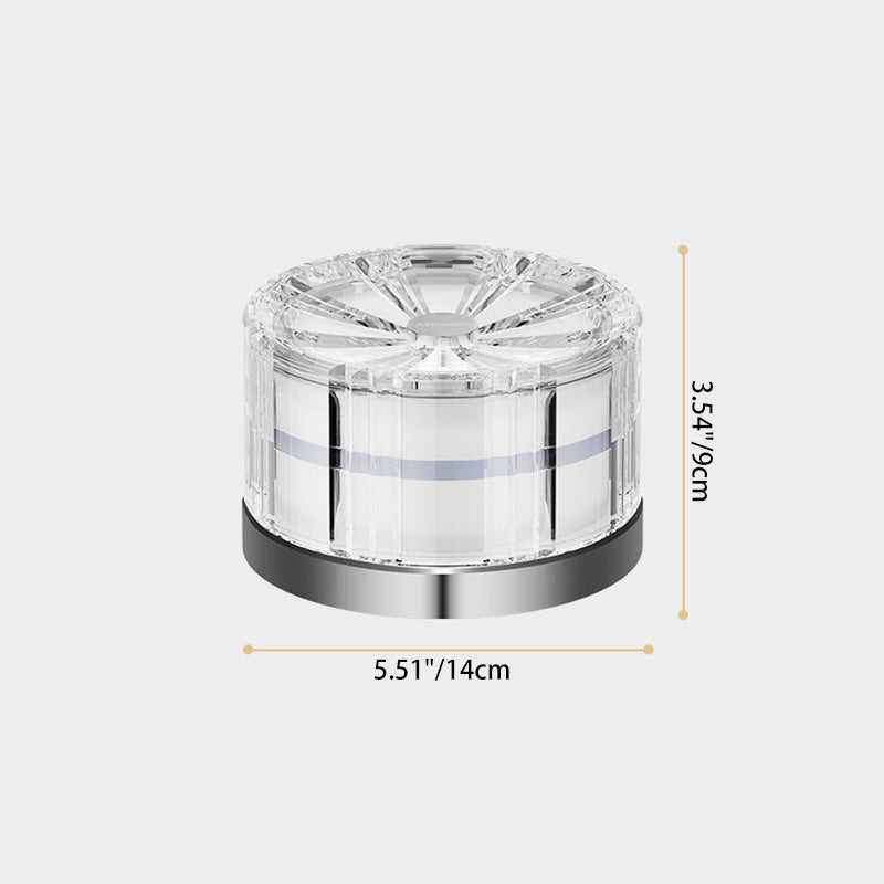Modern Luxury Round Acrylic Aluminum Alloy LED Electroplated Table Lamp For Bedroom