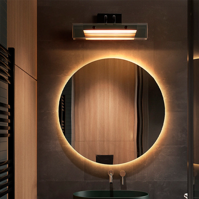 Moderne minimalistische rechteckige Acryl-Aluminium-Eisen-LED-Wandleuchte für das Schlafzimmer 