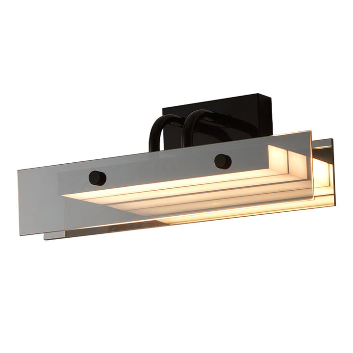 Moderne minimalistische rechteckige Acryl-Aluminium-Eisen-LED-Wandleuchte für das Schlafzimmer 