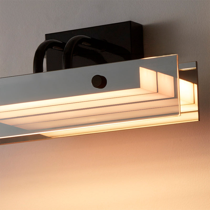 Moderne minimalistische rechteckige Acryl-Aluminium-Eisen-LED-Wandleuchte für das Schlafzimmer 