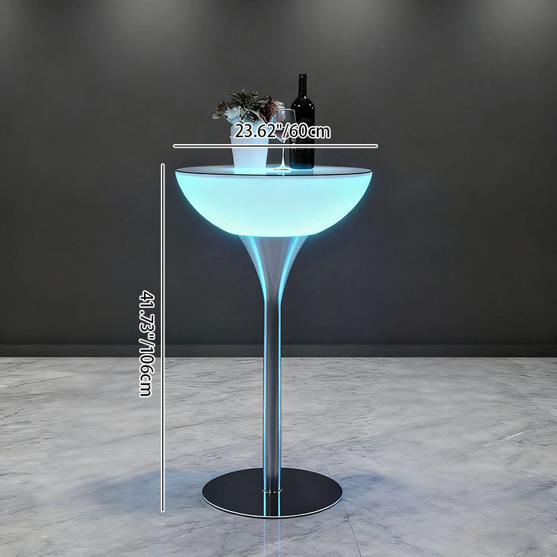 Lámpara de pie de vidrio templado redondo LED PE creativa contemporánea para cocina 