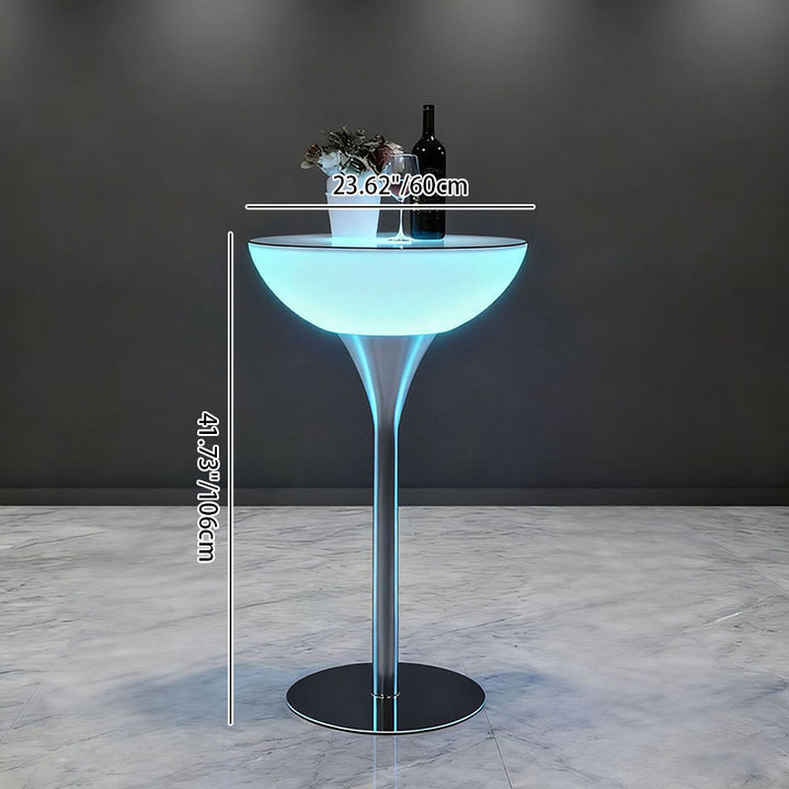 Lámpara de pie de vidrio templado redondo LED PE creativa contemporánea para cocina 