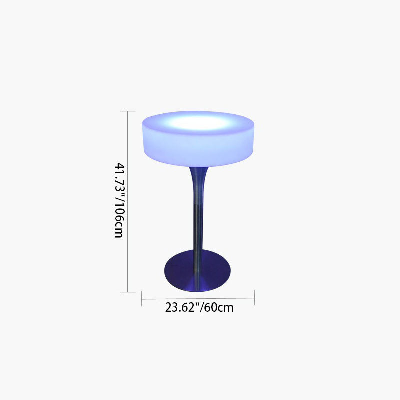 Lámpara de pie de vidrio templado redondo LED PE creativa contemporánea para cocina 