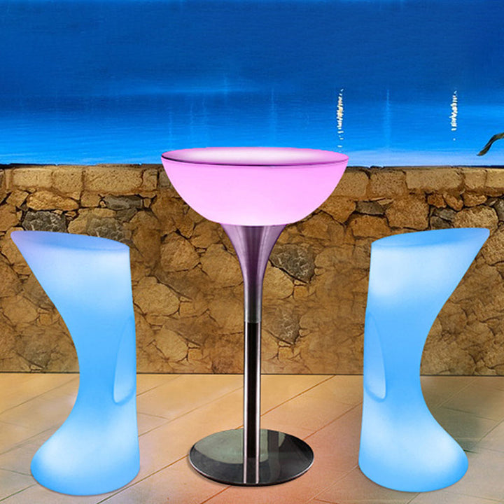 Lámpara de pie de vidrio templado redondo LED PE creativa contemporánea para cocina 
