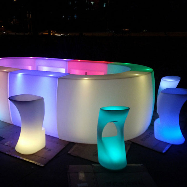 Lámpara de pie de vidrio templado redondo LED PE creativa contemporánea para cocina 
