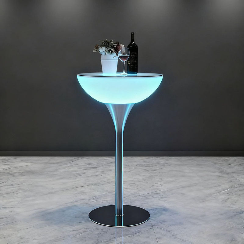 Lámpara de pie de vidrio templado redondo LED PE creativa contemporánea para cocina 