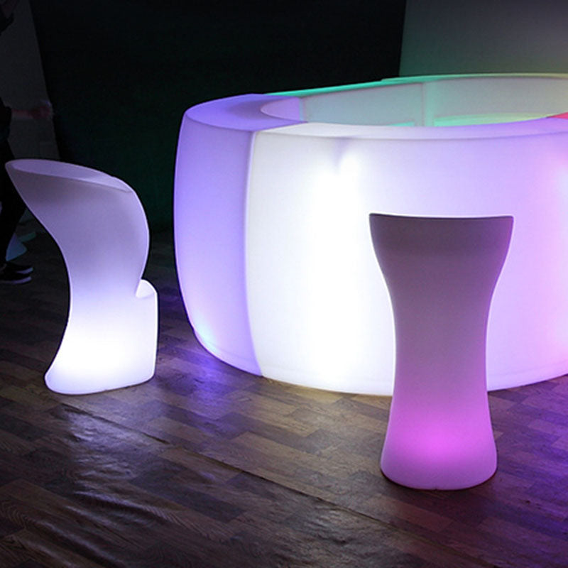 Lámpara de pie de vidrio templado redondo LED PE creativa contemporánea para cocina 