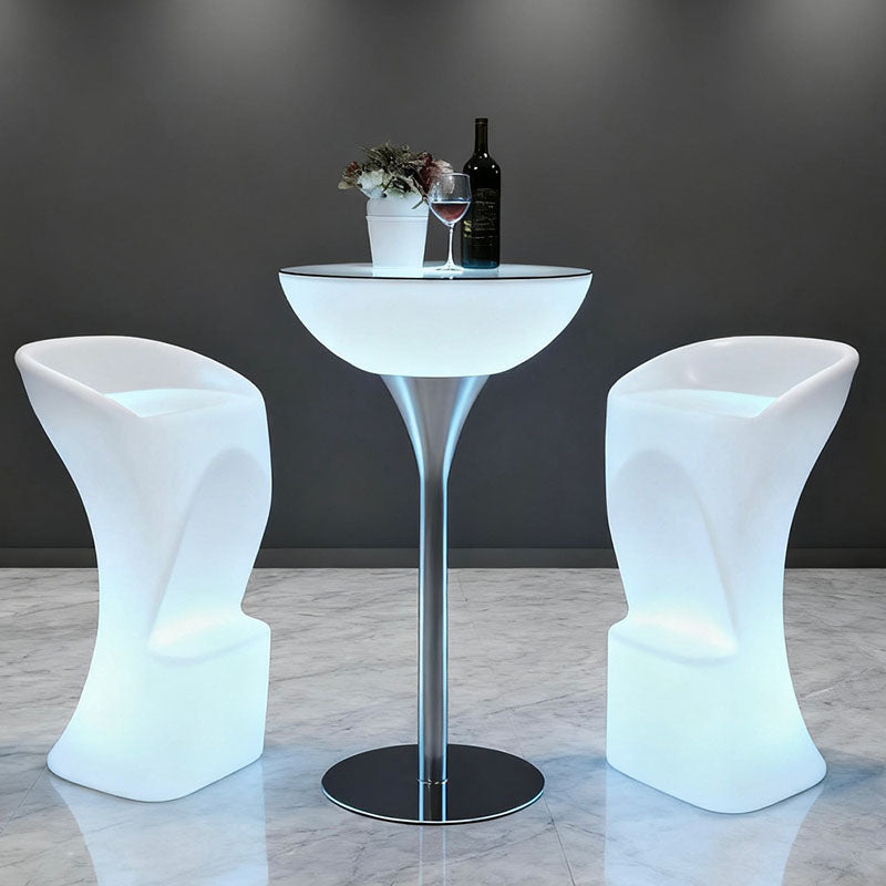 Lámpara de pie de vidrio templado redondo LED PE creativa contemporánea para cocina 