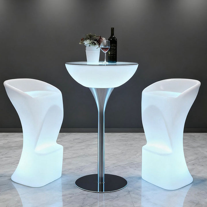Lámpara de pie de vidrio templado redondo LED PE creativa contemporánea para cocina 