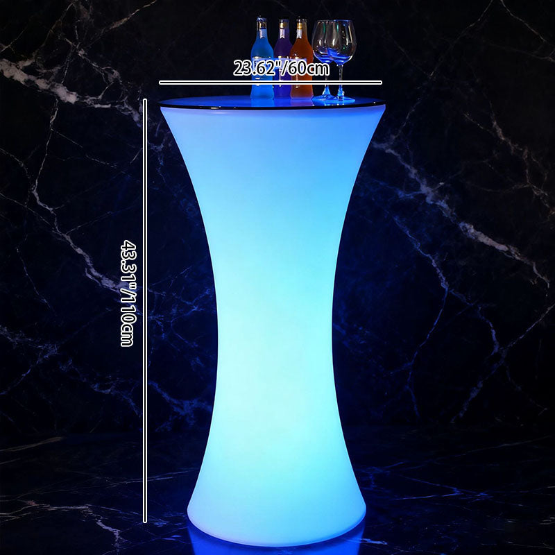 Lámpara de pie de vidrio templado redondo LED PE creativa contemporánea para cocina 