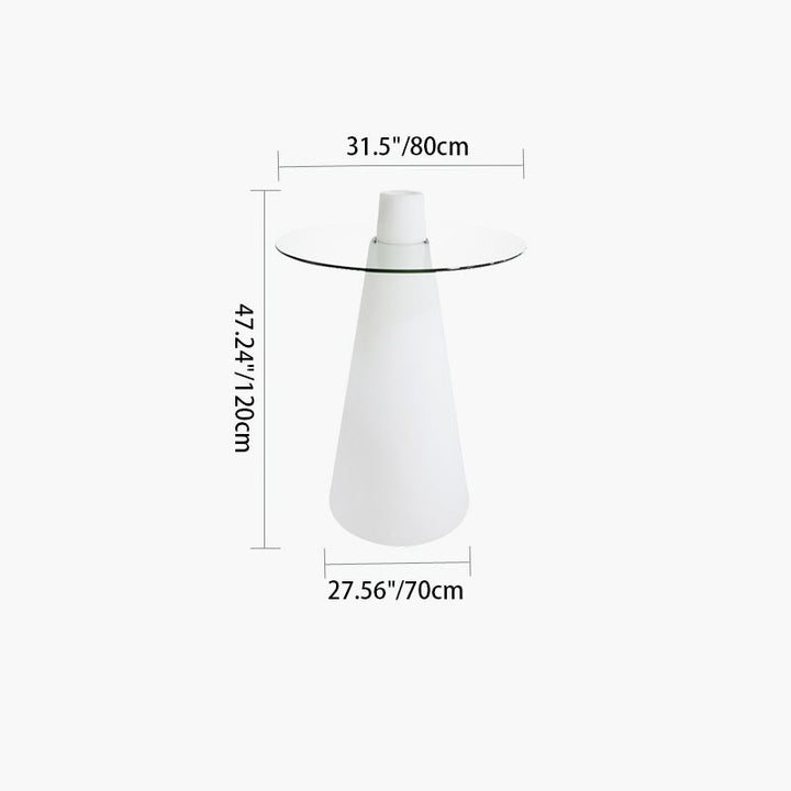 Lámpara de pie de vidrio templado redondo LED PE creativa contemporánea para cocina 